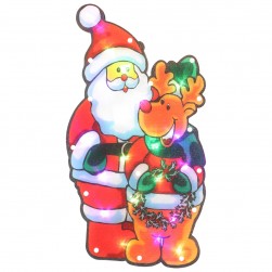Buy Lightning Sign Santa & Reindeer B/o-45x23x2,5-led-multicolor in Kuwait